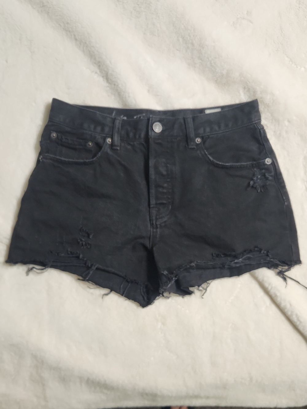 We The Free Denim Button Fly Cutoff Shorts